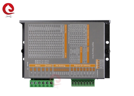Junqi 24V~80VDC वर्तमान2.0A~8.4A डिजिटल स्टेपिंग डाइव के लिए 4,68-वायर 2-चरण स्टेपर मोटर
