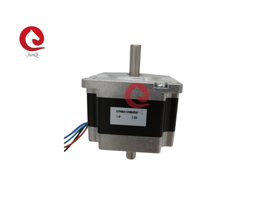 Junqi Nema23 डबल शाफ्ट स्टेपर मोटर 57HS4120B4/ B4D8 होलिंग टॉर्क 0.55N.m/0.7N.m